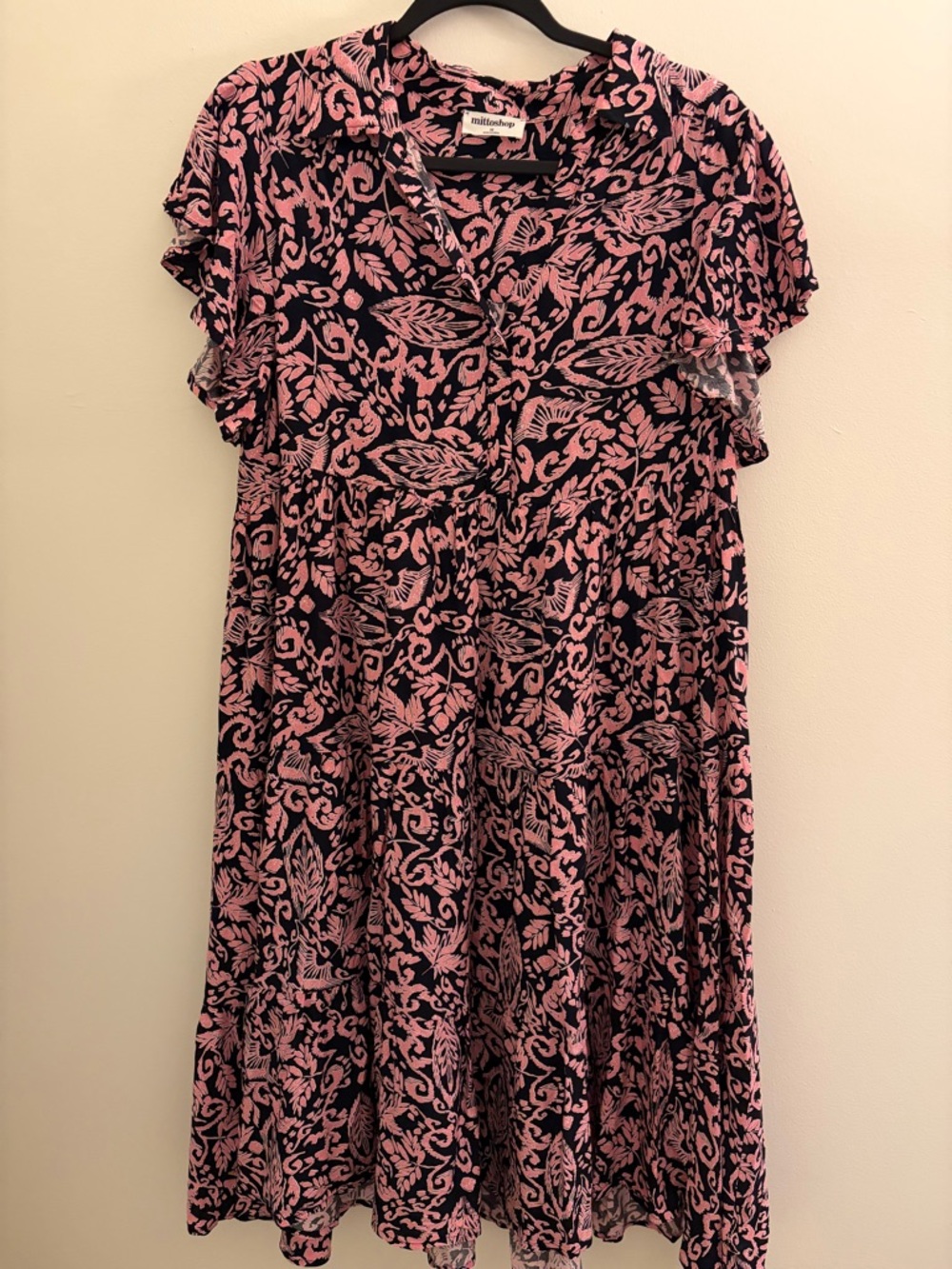NWOT mittoshop Dress with Pink Floral Print